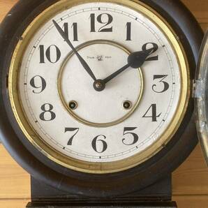 ゼンマイ式 振り子時計 昭和レトロ 古時計 掛け／柱時計 動作品の画像3