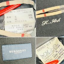 【極美品】抜群の伸縮性!極上のシルク!LバーバーリーロンドンBURBERRY LONDONノバチェックテーラードジャケットアンコン艶感高級感薄手春夏_画像8