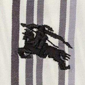 【極美品★】バーバリー ブラックレーベル 長袖シャツ BD シャツ ホース刺繍 ストライプ BURBERRY BLACK LABEL シャツ ジャケット 春物の画像6