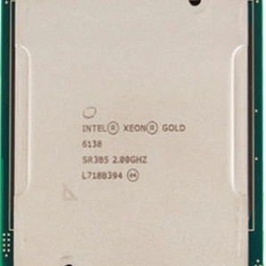 Intel Xeon Gold 6138 SR3B5 20C 2GHz 2.7/3.7GHz 27.5MB 125W LGA3647 DDR4-2666の画像1