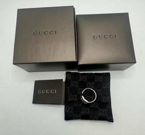 【超お買い得】★美品　GUCCI グッチ SV925 指輪 重量4.9ｇアクセサリー 18号 メンズ レディース シルバー系★