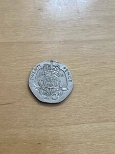 世界　コイン　硬貨　イギリス　20ペンス 　1989　　エリザベス女王
