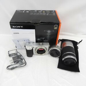 【美品】SONY ソニー ミラーレス一眼レフカメラ α6400 ILCE-6400Y ダブルズームレンズキット シルバー 981178200 0405