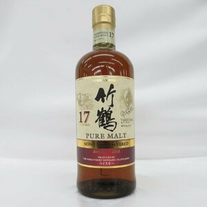 【未開栓】NIKKA ニッカ 竹鶴 17年 ピュアモルト ノンチルフィルタード 2012 ウイスキー 700ml 46％ 11542280 0407