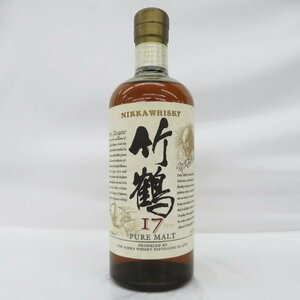 【未開栓】NIKKA ニッカ 竹鶴 17年 ピュアモルト 旧ラベル ウイスキー 700ml 43％ 11540343 0408