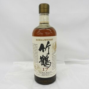 【未開栓】NIKKA ニッカ 竹鶴 17年 ピュアモルト 旧ラベル ウイスキー 700ml 43% 11540342 0409