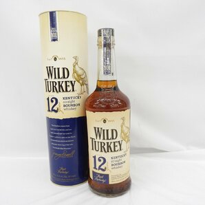 【未開栓】WILD TURKEY ワイルドターキー 12年 101プルーフ ブルーラベル ウイスキー 700ml 50.5% 箱付 11551963 0415の画像1