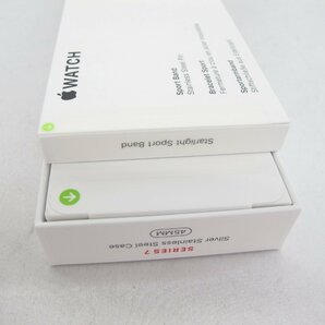 【未開封/未使用品】Apple Watch Series7 GPS+Cellularモデル45mm MKJV3J/A シルバーステンレス/スターライトスポーツバンド 11551576 0416の画像6