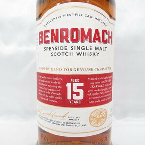 【未開栓】BENROMACH ベンロマック 15年 スペイサイド シングルモルト ウイスキー 700ml 43% 箱付 11543333 0417の画像3