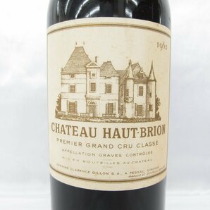 【未開栓】CHATEAU HAUT BRION シャトー・オー・ブリオン 1962 赤 ワイン 750ml 14％未満 ※目減り(大)あり 11552800 0417の画像2
