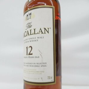 【未開栓】The MACALLAN ザ・マッカラン 12年 シェリーオーク 旧ボトル ウイスキー 700ml 40% 11553510 0418の画像4