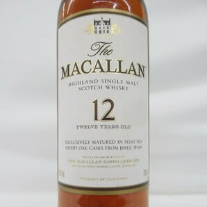 【未開栓】The MACALLAN ザ・マッカラン 12年 シェリーオーク 旧ボトル ウイスキー 700ml 40% 11551446 0418の画像2