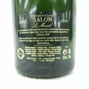 【未開栓】SALON サロン ブラン・ド・ブラン 1997 シャンパン 750ml 12％ 11541653 0418の画像7