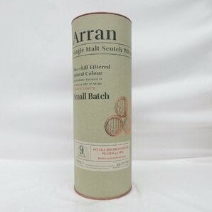 【未開栓】Arran アラン 9年 スモールバッチ ファーストフィル バーボンバレル ウイスキー 700ml 59.2% 箱付 11554817 0418の画像10