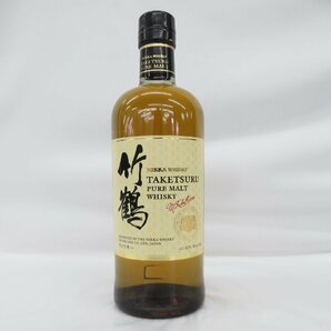 1円～【未開栓】NIKKA ニッカ 竹鶴 ピュアモルト 白 新ラベル ウイスキー 700ml 43％ ※目減り有 11555635 0420の画像1