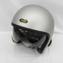 【美品】SHOEI ショウエイ ジェットヘルメット J・O ジェイ・オー マットライトシルバー サイズ：M(57cm) 11554190 0421_画像1