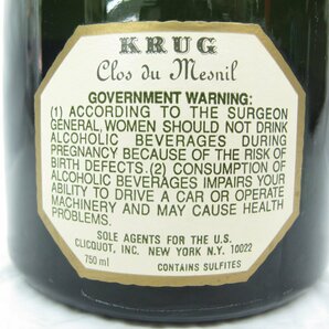 【未開栓】KRUG Clos du Mesnil クリュッグ クロ・デュ・メニル ブラン・ド・ブラン 1986 シャンパン 750ml 12% 11556758 0422の画像4