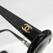 【中古品】CHANEL シャネル サングラス ココマーク オーバル ブラック 07801 94305 ケース付き 11554485 0422_画像7