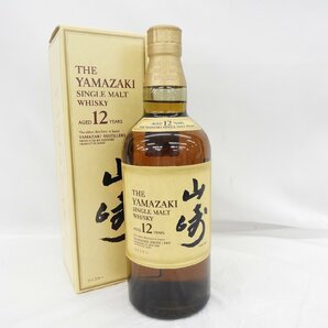 【未開栓】SUNTORY サントリー 山崎 12年 シングルモルト 旧 ウイスキー 700ml 43％ 箱付 890111624 0423の画像1