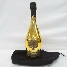【未開栓】ARMAND DE BRIGNAC アルマン・ド・ブリニャック ブリュット ゴールド シャンパン 750ml 12.5% 布袋付 11557702 0426_画像1