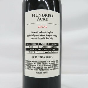 【未開栓】HUNDRED ACRE ハンドレッド・エーカー ダーク・アーク 2018 赤 ワイン 750ml 15.5% 11559445 0427の画像7