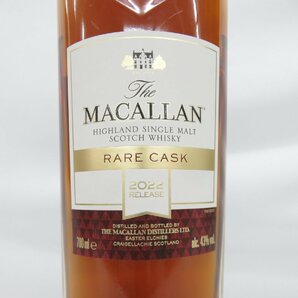 【未開栓】The MACALLAN ザ・マッカラン レアカスク 2022 ウイスキー 700ml 43% 箱付 ※液漏れ跡有 11561913 0427の画像3