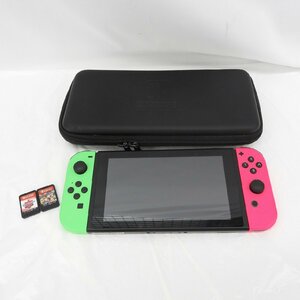 【中古品】任天堂 NINTENDO SWITCH ニンテンドースイッチ HAC-001 ※初期型(2017年) マリオカート8+ポケモンシールド付 11559980 0428