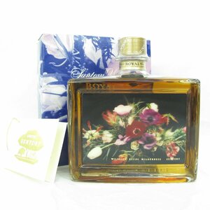 1 jpy ~[ not yet . plug ]SUNTORY Suntory royal EXPO'90 flower. ten thousand . memory bottle whisky 600ml 43% box attaching 11541910 0427