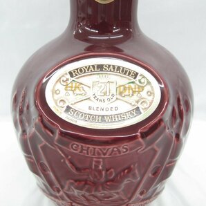 1円～【未開栓】ROYAL SALUTE ロイヤルサルート 21年 陶器ボトル ウイスキー1000ml 43％ 1748g 11543500 0427の画像2