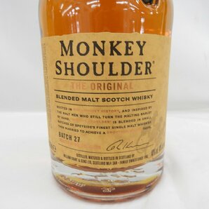 【未開栓】MONKEY SHOULDER モンキーショルダー バッチ27 ウイスキー 700ml 40％ 箱付 11553429 0430の画像3