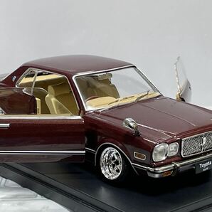 国産名車コレクション1/24 TOYOTA マークII HT 2600グランデ アオシマロンシャン深リムホイール 車高短 旧車の画像8