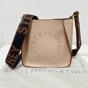 STELLA McCARTNEY ステラマッカートニー ショルダーバッグ ミニステラロゴ ホーボー Sサイズ ピンクベージュ 中古の画像1