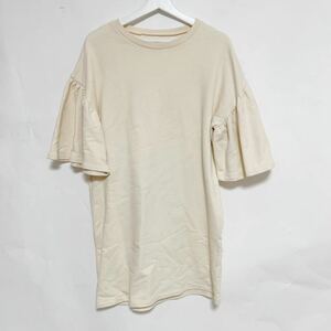 MM6 Maison Margiela エムエムシックス メゾンマルジェラ フリルスウェット ワンピース L アイボリー 中古