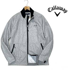 ★1円〜 美品 Callaway キャロウェイ 近年モデル 高機能 防風 防水 裏起毛 ダブルジップ ジャケット Lサイズ★