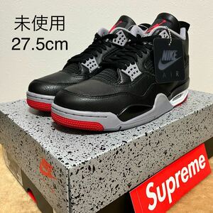 未使用 国内正規品 NIKE AIR JORDAN 4 RETRO US9.5/27.5cm タグ付 FV5029 006 エア ジョーダン ナイキ supreme black red シュプリーム