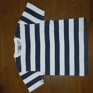 ONEITA Tシャツ 半袖 ボーダー ネイビー MADE IN USA Lサイズの画像1