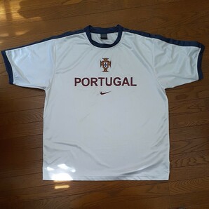 NIKE ナイキ 半袖Tシャツ サッカー ポルトガル Lサイズ ホワイト×ネイビーの画像1
