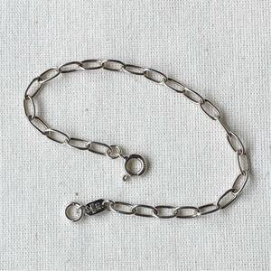 VINTAGE SILVER 925 CHAIN BRACELET / STARLING SILVER 800 925 900 800 シルバー ヴィンテージ 英国 UK USA