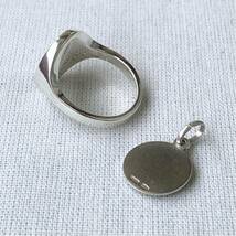 SIGNET RING ROUND FACE / STERLING SILVER 925 900 950 / シグネットリング 印台リング 甲丸 ラウンド クラシック イニシャル_画像7