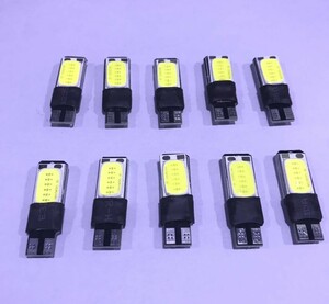 24V専用　超明るい T10 LED 両面COB（極厚COB） ポジション 10個セット　トラック デコトラ ダンプ バス 大型車用　ホワイト．