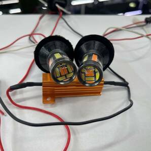 T20 LED 66連 ウィンカー ポジション キット 白/橙 アンバー/ホワイト ハイフラ防止抵抗付.の画像2