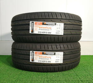 215/45R18 89V Hankook Ventus Prime3 K125 新品 サマータイヤ 2本セット 2022年製 送料無料 215/45/18 ハンコック N3580.