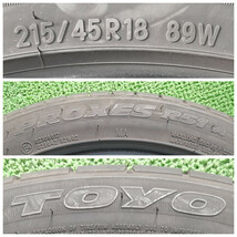 215/45R18 89Ｗ Toyo PROXES R51A 中古 サマータイヤ 2本セット 2020年製 送料無料 トーヨー 215/45/18 U3481.F_画像4