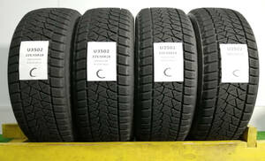 225/55R18 98Q Bridgestone BLIZZAK DM-V2 中古 スタッドレスタイヤ 4本セット 送料無料 225/55/18 ブリヂストン U3502.C