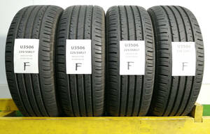 225/55R17 97V Bridgestone Ecopia NH100 中古 サマータイヤ 4本セット 2020年製 送料無料 225/55/17 ブリヂストン U3506.F