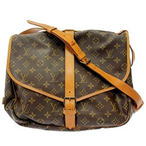 LOUIS VUITTON ルイ・ヴィトン M42254 モノグラム PVC ソミュール35 ショルダーバッグ ブラウン 171097 ショルダーバッグ_画像1