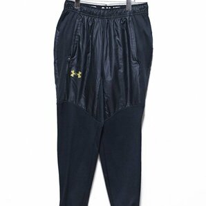 美品♪ UNDER ARMOUR アンダーアーマー ロゴ 切替 ジャージパンツ SM 黒の画像1