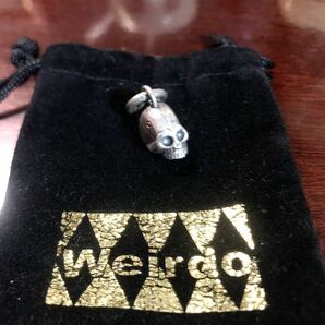 中古 weirdo ウィアード スカル 骸骨 ガイコツ ペンダント トップ ネックレス シルバー 925 アクセサリー の画像1