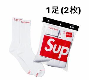 Supreme Hanes ソックス　　1足分　 シュプリーム　靴下フリーサイズ6-12(24cm〜30cm