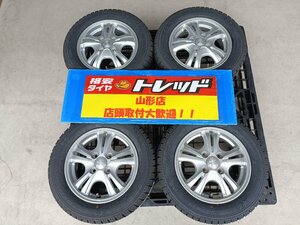 ★山形店 新品冬タイヤ＆中古ホイール4本セット ストレンジャー 1340 100 4H +43 & トーヨー ガリット GIZ 155/65R13 2023年製 軽自動車